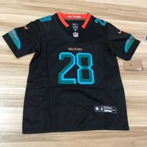 😇De'Von Achane Vapor Stitched Jersey Pitch Blue🥰